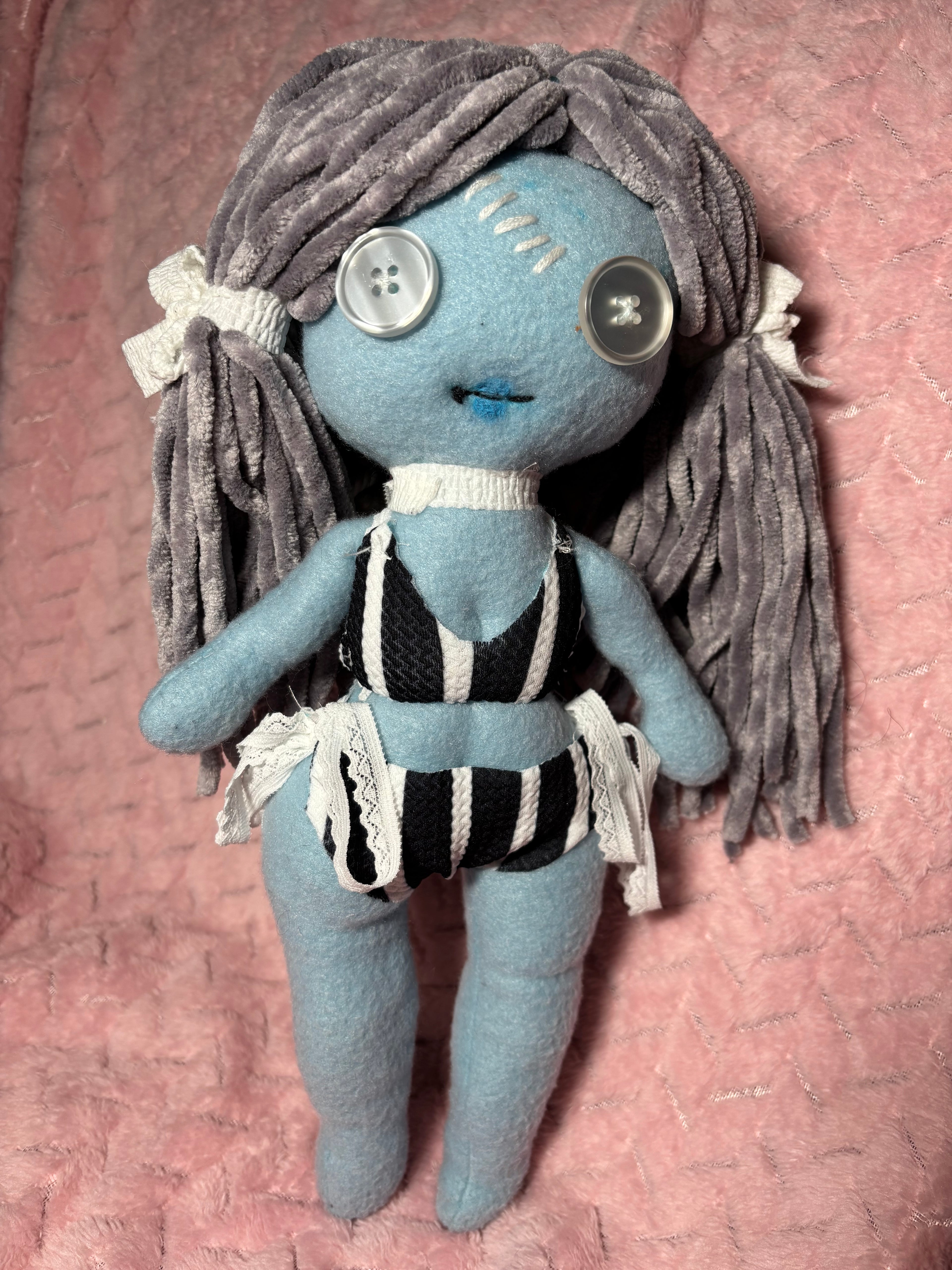 Stripped Bikini and Coffin Bag
