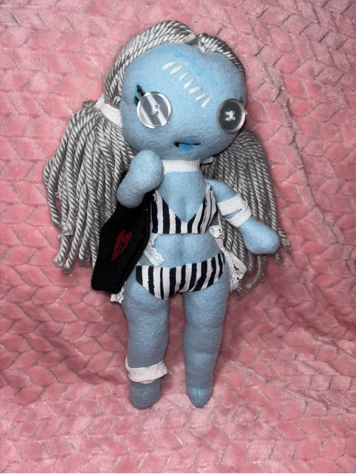 Stripped Bikini and Coffin Bag